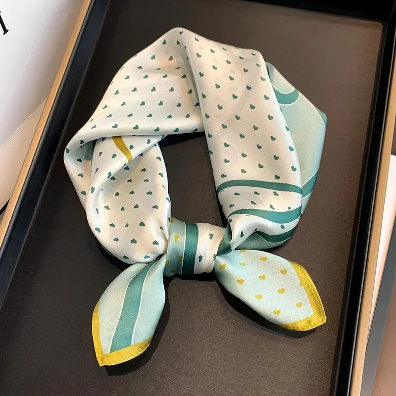 Scarf 100% Silk Bandana Women Square Scarves Wrap Kerchief Mulberry Spring Fashion Luxury High Quality Headband Hijab Shawls