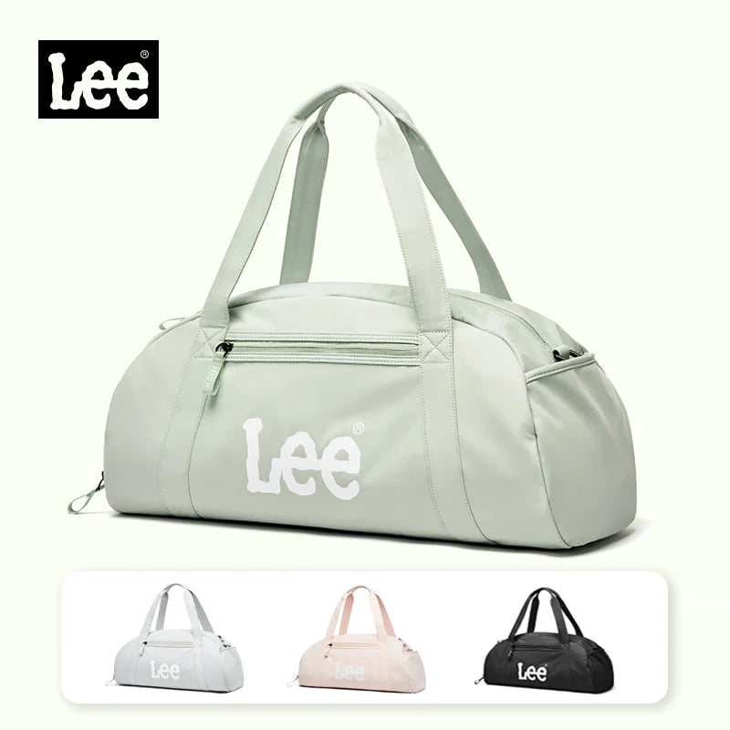 LEE Dry Pocket Sports Fitness Gym Bag for Women Men Large Capacity Waterproof Oxford Duffel Luggage Travel Bag Shoe Compartment