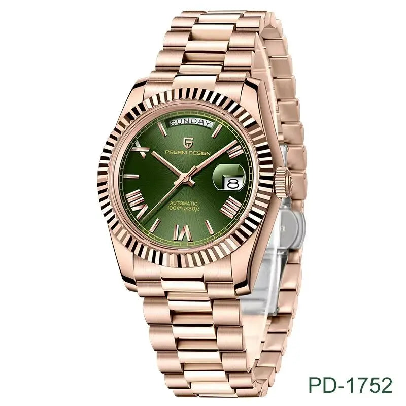 PAGANI DESIGN 2025 New Men's Watches Mechanical Top brand Luxury Automatic Watch For Men AR Sapphire glass Calendar Wrist watch