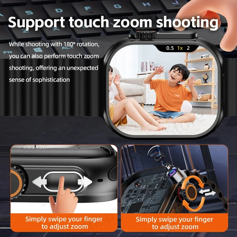 GOLDENSPIKE CD12 Smartwatch Android 12.0 5G LTE Sim Card Rotary Camera 2.26 inch Amoled 490*580 HD Screen 2080Mah Smart Watch