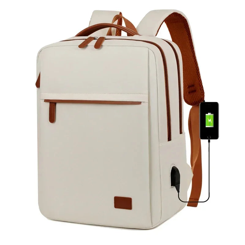 Women's Large Capacity Travel Backpack Business Laptop Bag with USB Charging Port School Backpack for Teacher Laptop Compartment