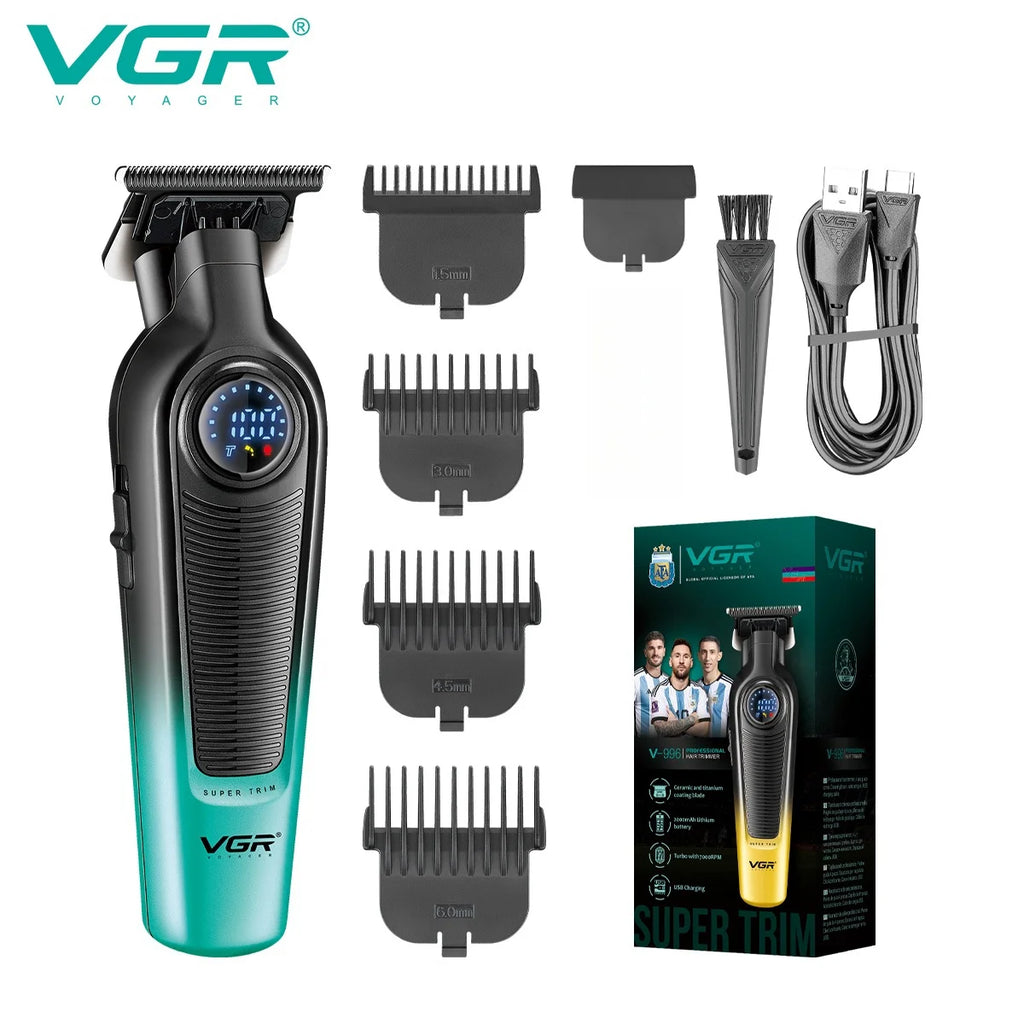 VGR Hair Cutting Machine Cordless Trimmer Electric Hair Clipper Rechargeable Haircut Barber Professional Trimmer for Men