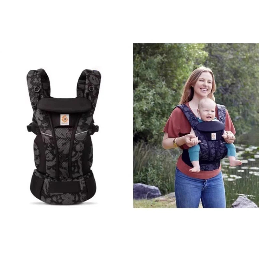 Ergobaby All Carry Positions Breathable mesh baby carrier, enhancing lumbar support and airflow (7-45 pounds)