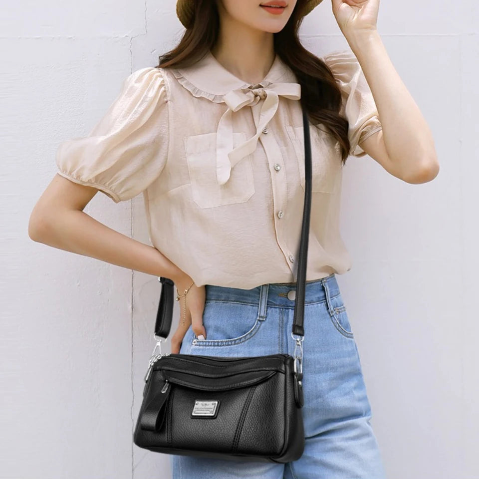 Designer Top Quality Soft Pu Leather Shoulder Bags for Women Luxury Women Bags Messenger Crossbody Sac Female Purses Handbags