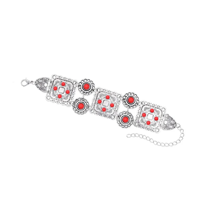 Vintage silver coin bracelet for women, featuring a boho beach, Turkish, ethnic, tribal, elegant design; vintage Tibetan bangles; Indian jewelry.