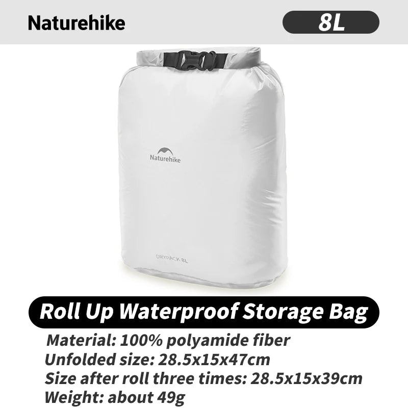 Naturehike 2L/4L/8L Compression Bag Swimming Waterproof Dry Bag Expend Small Lighweight Dry Bag for Kayaking Fishing Rafting