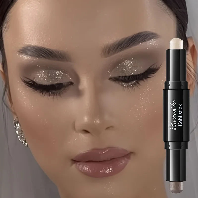 Double Head Eyeshadow Stick Colorful Shimmer Brown High Waterproof Cream Eyes Shadow Pencil Long Lasting Makeup Cosmetic