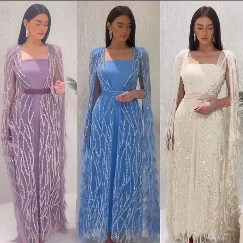 Elegant Sexy Long Evening Dress Socialite Style Air Field Hostess Performance Gown Sexy Long Dress Cross-border European America