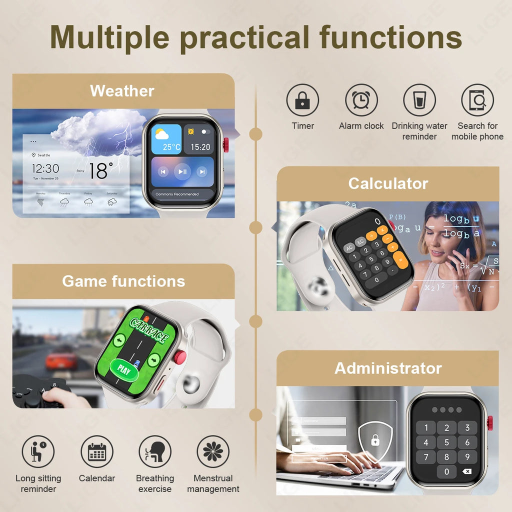 2025 New For HUAWEI FIT 3 2.01" HD Screen Smart Watch Women Men Watches Bluetooth Call Smartwatch Watch 9 Sports Fitness Tracker