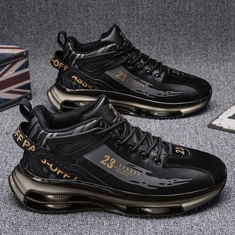 New Mens Sneakers Breathable Versatile Sport Casual Shoes Comfy Non Slip Durable Shoes Outdoor Activities High Top Running Shoe