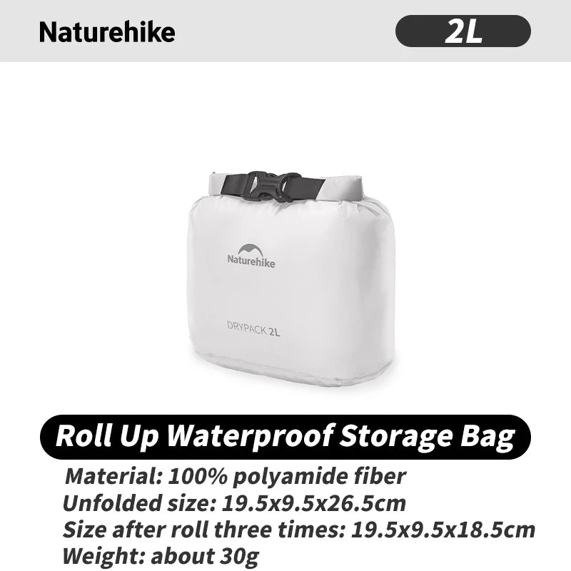 Naturehike 2L/4L/8L Compression Bag Swimming Waterproof Dry Bag Expend Small Lighweight Dry Bag for Kayaking Fishing Rafting