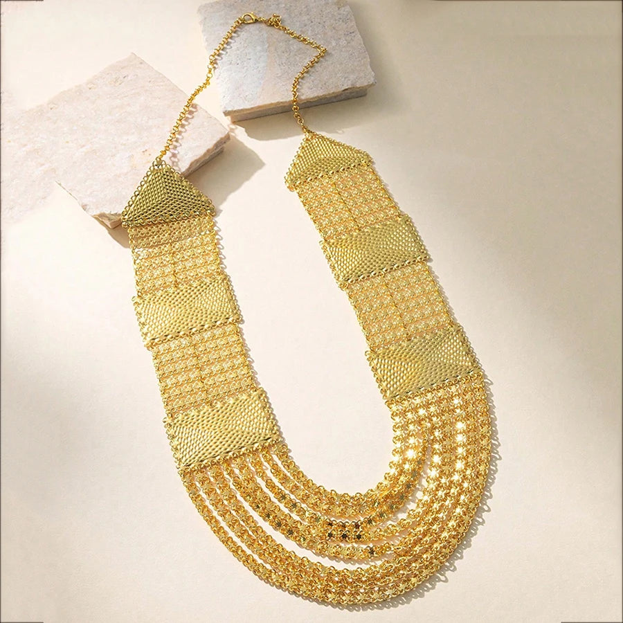 1PC multi-layer long necklace Middle Eastern Arabian fashion woman necklace Wedding party woman clothing accessories