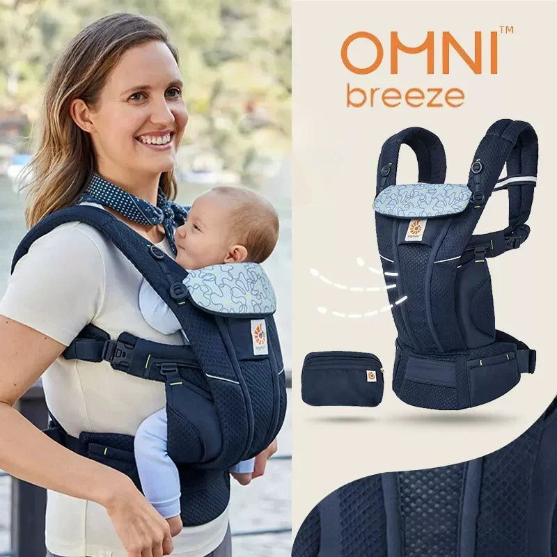 Ergobaby All Carry Positions Breathable mesh baby carrier, enhancing lumbar support and airflow (7-45 pounds)