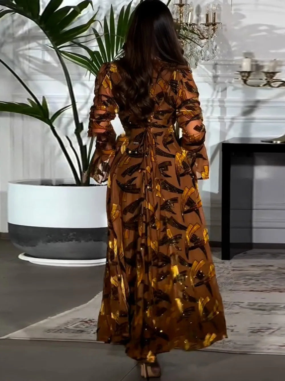 Eid Abaya Women Dress Muslim Jalabiya Lace-up Flare Sleeve Vestidos Largos Party Caftan Ramadan Long Dresses Kaftan Arab Robe