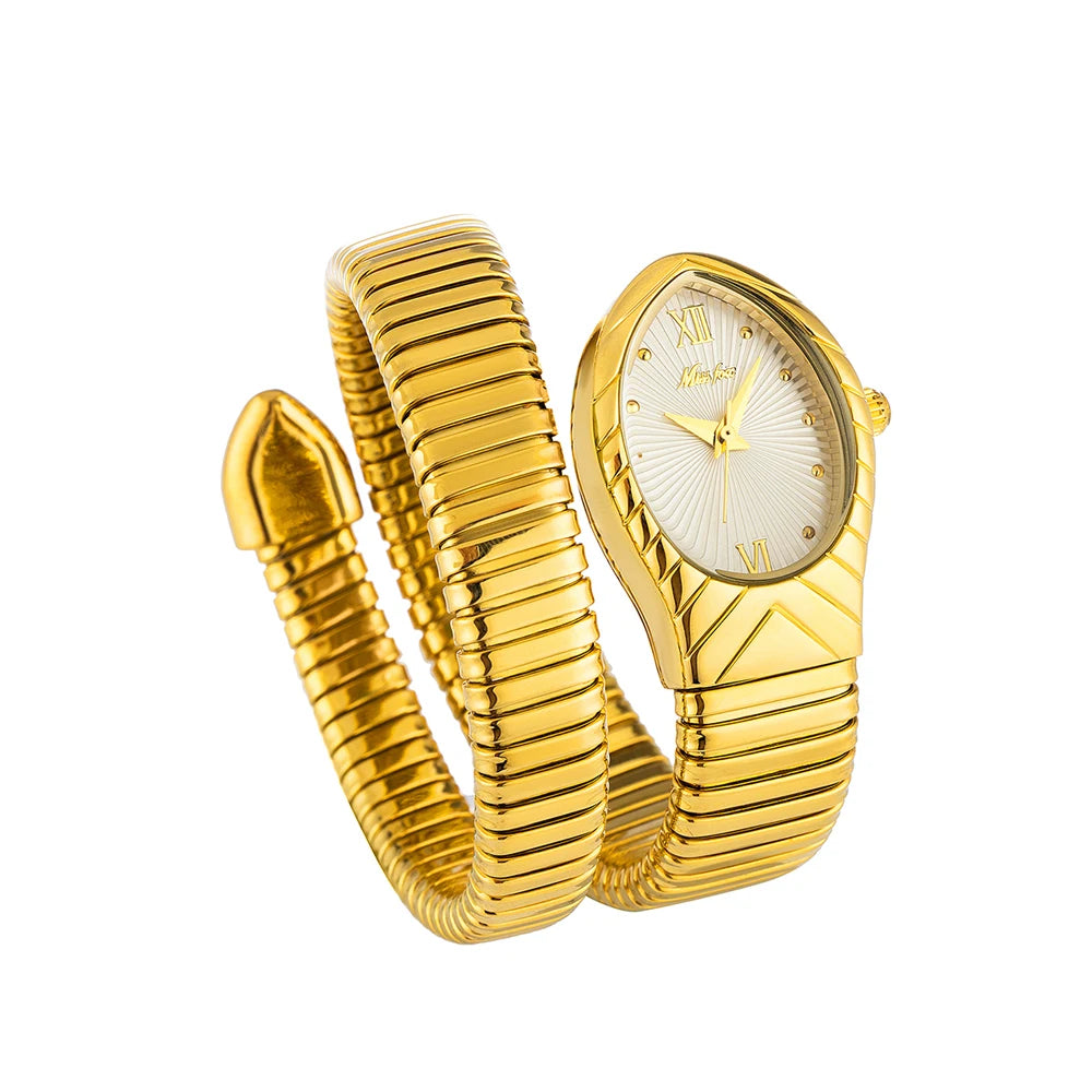 Top Brand MISSFOX Women's Watches New Quartz Snake Shape Simple Ladies Watch Fashion Unique Strap Waterproof Wristwatches