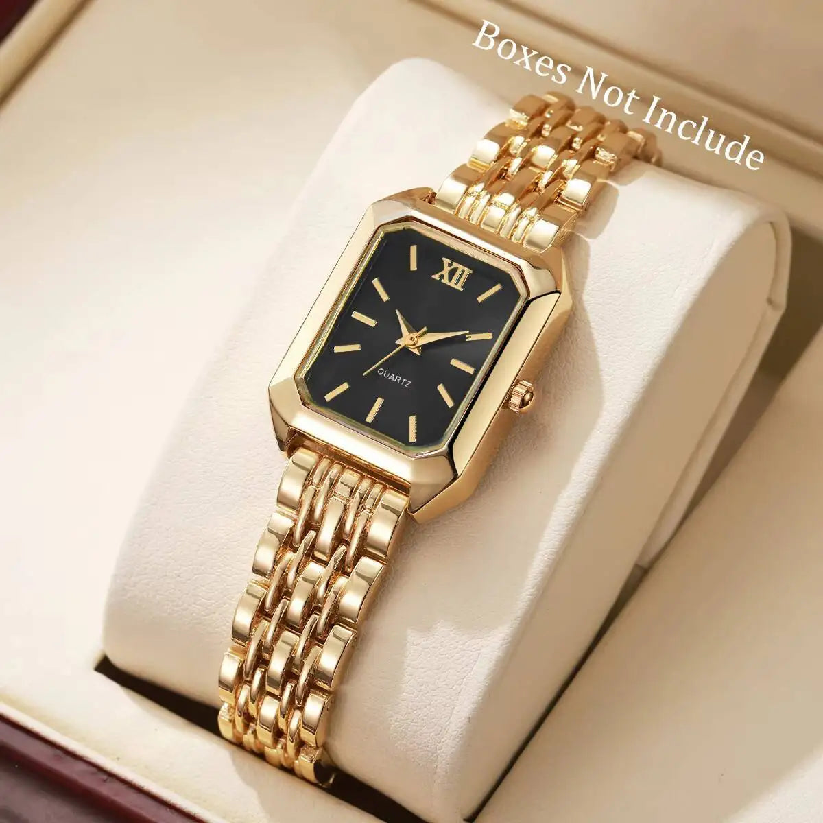 Elegant Rectangle Women Watches Fashion Analog Quartz Wristwatches Reloj Mujer Girls Clock Gift（Without Box）