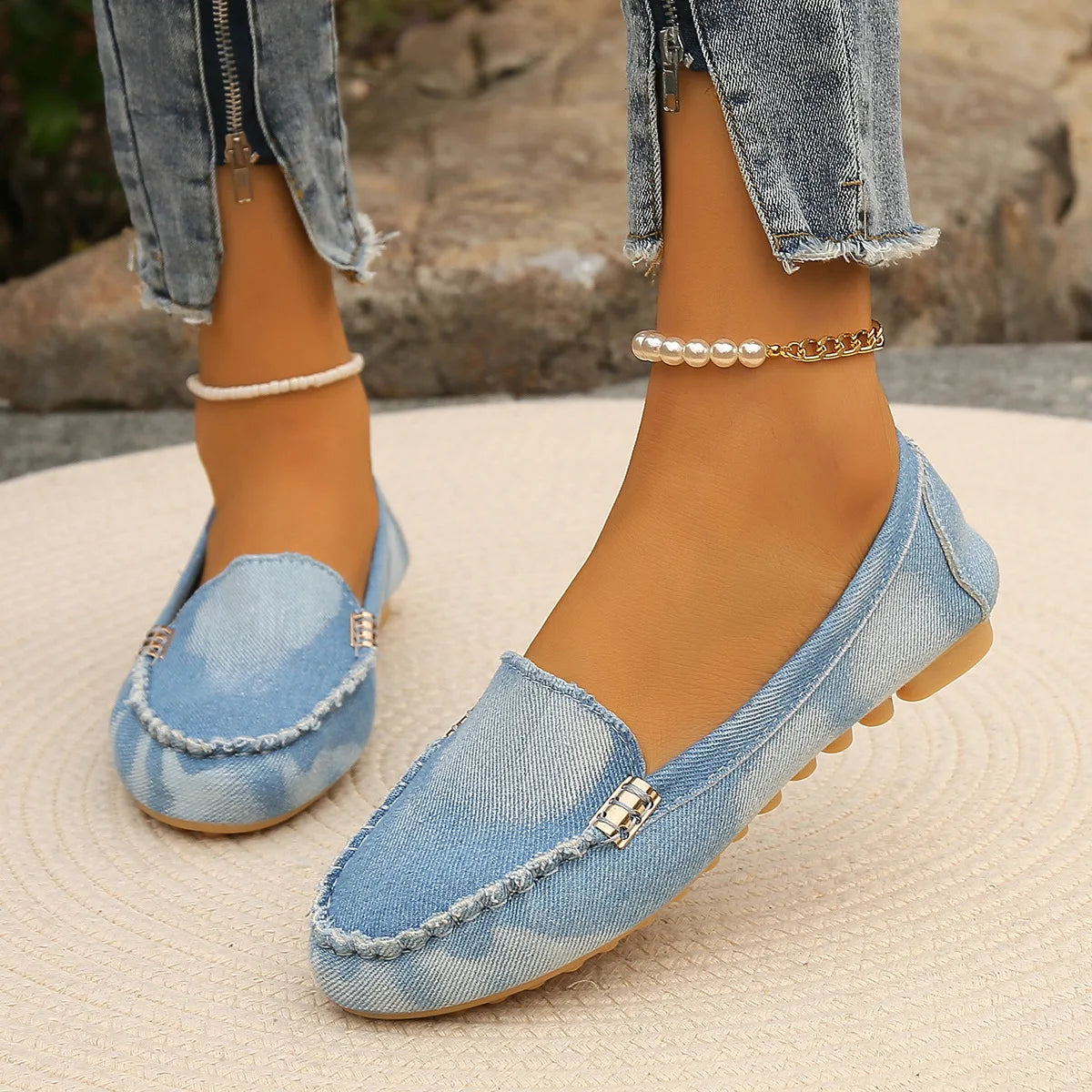 Women Loafers Driving Boat Sandals Luxury Decor Fashion Pattern Design PartFlats Slip-on Sexy Elegant Flat Comfy Casual Office