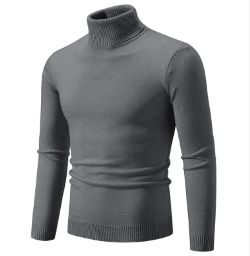 New Winter Turtleneck Thick Mens Sweaters Casual Turtle Neck Solid Color Quality Warm Slim Turtleneck Sweaters Pullover Men