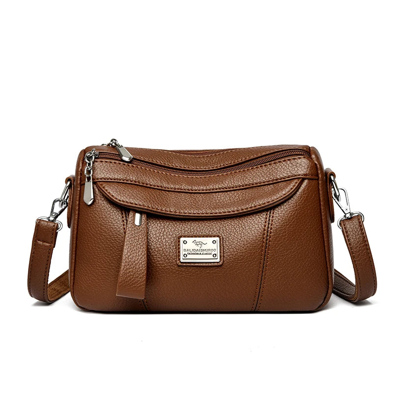 Designer Top Quality Soft Pu Leather Shoulder Bags for Women Luxury Women Bags Messenger Crossbody Sac Female Purses Handbags