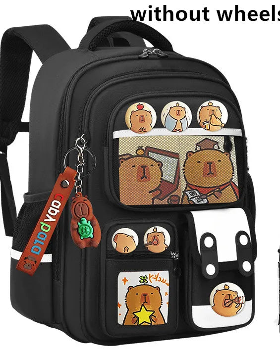 Children Trolley backpack wheels Student High capacity School bags Rolling schoolbags kids Trolley bookbag school wheeled bag