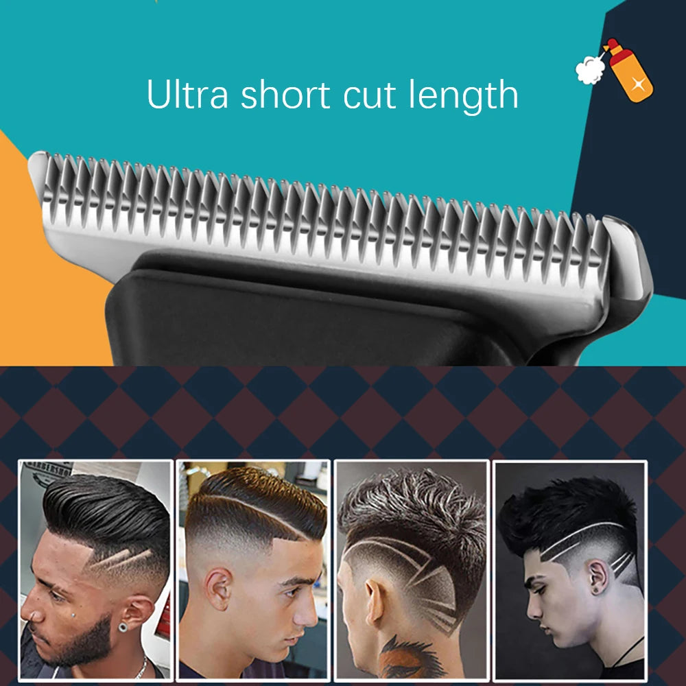 Kemei Hair Trimmer Men Professional Hair Clipper Electric Beard Razor 0mm T-blade Hair Cutting Machine Haircut Shaver KM-MAX5090