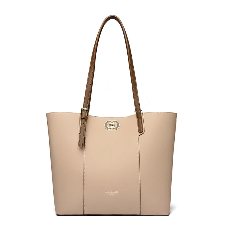 High Quality Solid Color Handbags Women Bags Designer soft PU Leather Shoulder Bag High Capacity Shopping Tote Top Handle Bags