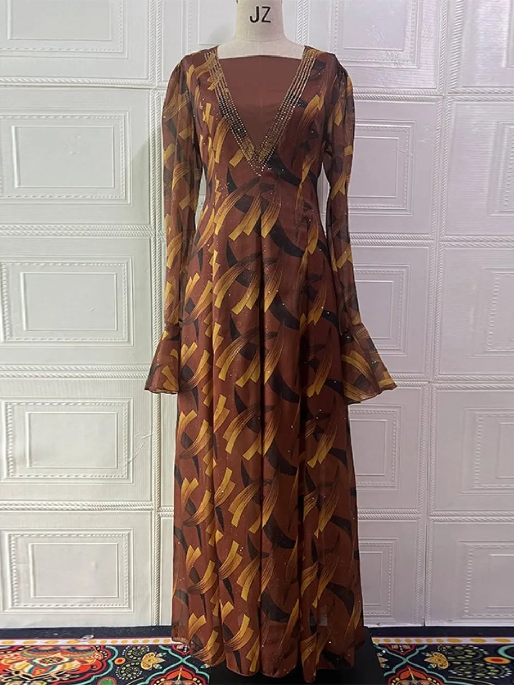 Eid Abaya Women Dress Muslim Jalabiya Lace-up Flare Sleeve Vestidos Largos Party Caftan Ramadan Long Dresses Kaftan Arab Robe