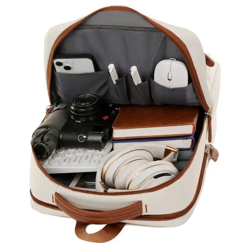 Women's Large Capacity Travel Backpack Business Laptop Bag with USB Charging Port School Backpack for Teacher Laptop Compartment