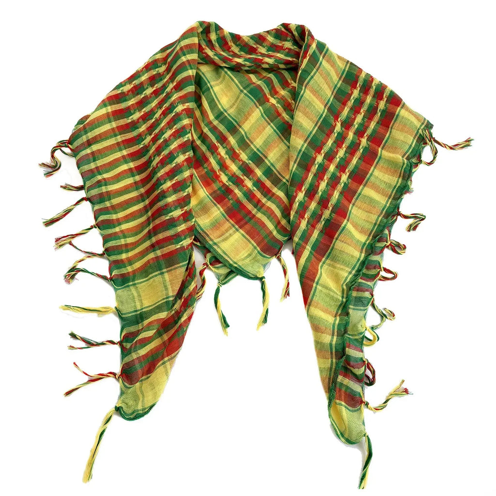 Middle East Muslim Scarf Outdoor Sports Windproof Sandproof Warm Neck Warmer Headscarf Red Yellow Green Arabic Square Scarf