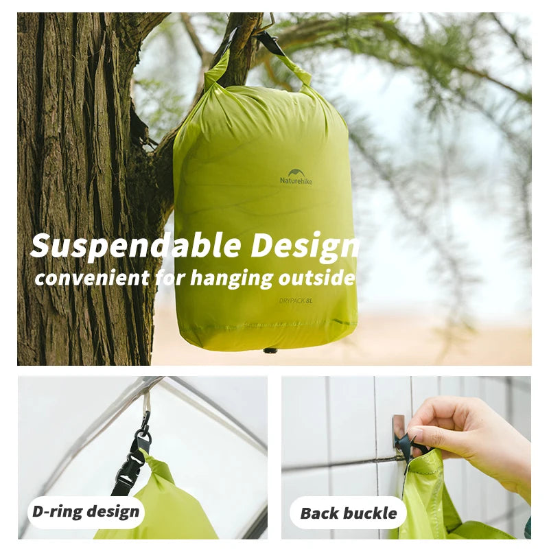 Naturehike 2L/4L/8L Compression Bag Swimming Waterproof Dry Bag Expend Small Lighweight Dry Bag for Kayaking Fishing Rafting