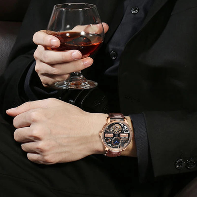 PINDU Watch New TOP Men Mechanical Watch Godfather Fashionable Classic Series 45.5MM Wristwatches Men M2791B