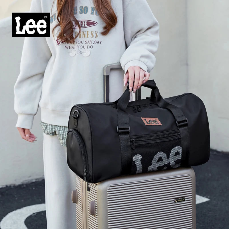 LEE Smart Gym Duffel Bag with Shoe Compartment Dry Wet Bag Men Women Waterproof Large Size Sport Training Luggage Travel Bag