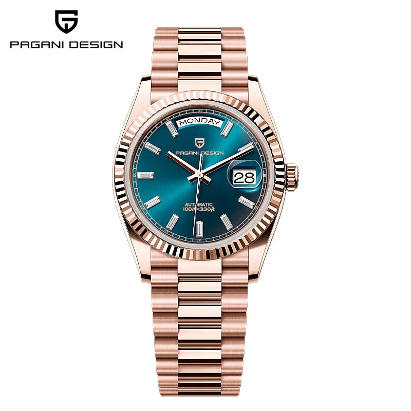 PAGANI DESIGN 2025 New Men's Watches Mechanical Top brand Luxury Automatic Watch For Men AR Sapphire glass Calendar Wrist watch