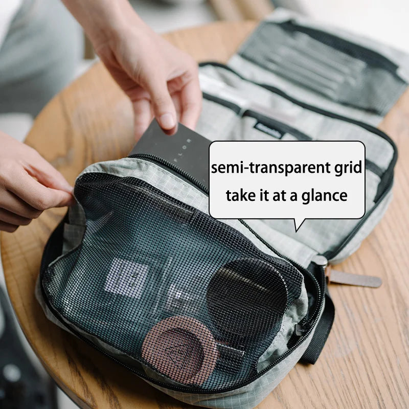 Naturehike SN03 Travel Hanging Toiletry Bag Water-proof Cosmetic Storage Bag PVC Wet Dry Separated Bag  Camping Hiking Wash Bag