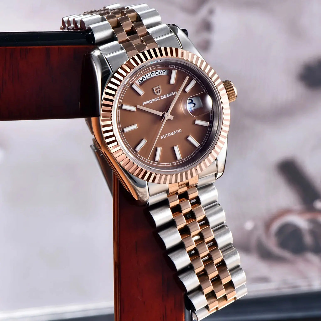 PAGANI DESIGN Enamel Dial 2025 New DD36 Men's Watches Silver Gold Luxury Automatic Watch Men Waterproof Mechanical Wristwatch