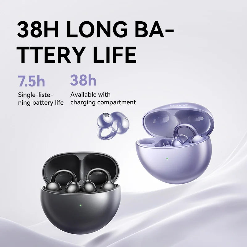 Sanag S6S Free Open Ear Clip on Earphones 3D Sound Bluetooth Headphones OWS Sport Wireless Headset Touch Control APP EQ Setting