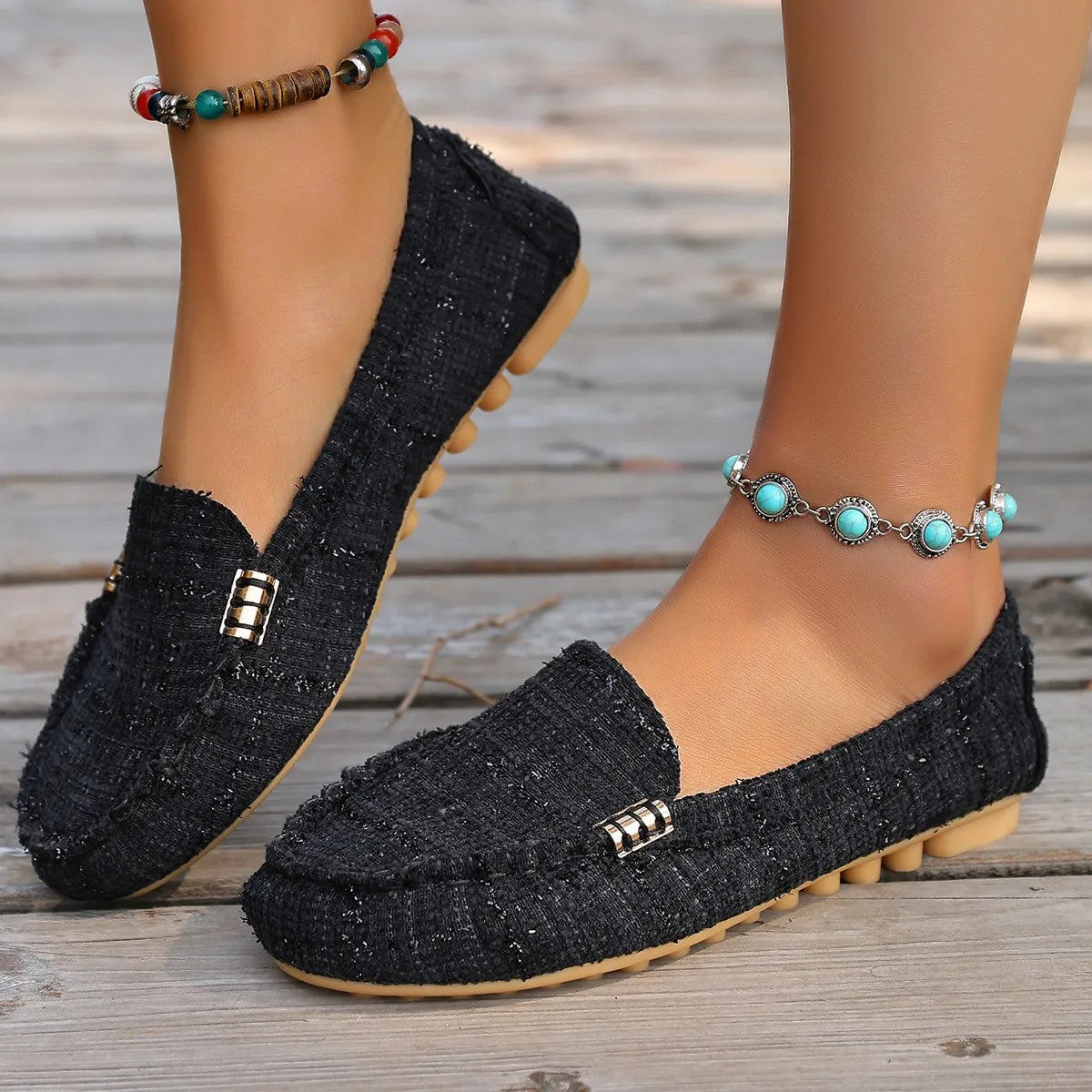 Women Loafers Driving Boat Sandals Luxury Decor Fashion Pattern Design PartFlats Slip-on Sexy Elegant Flat Comfy Casual Office