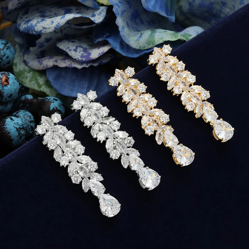 Jewelry Sets HADIYANA Bridal Zirconia For Women Party Luxury Necklace Bracelet Earringa Rings Wedding BN8132 Birthday Gift