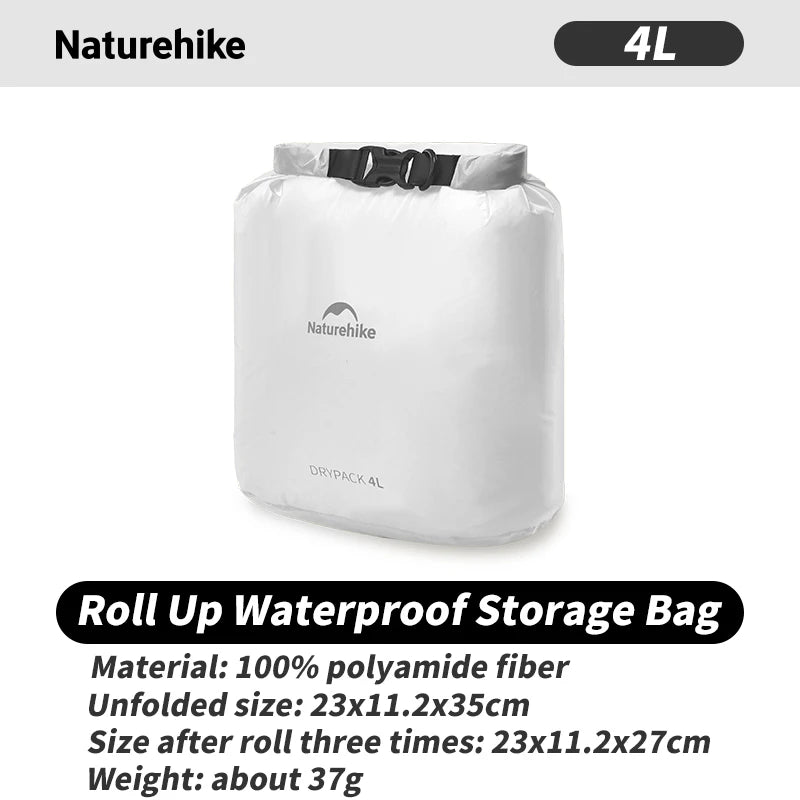 Naturehike 2L/4L/8L Compression Bag Swimming Waterproof Dry Bag Expend Small Lighweight Dry Bag for Kayaking Fishing Rafting