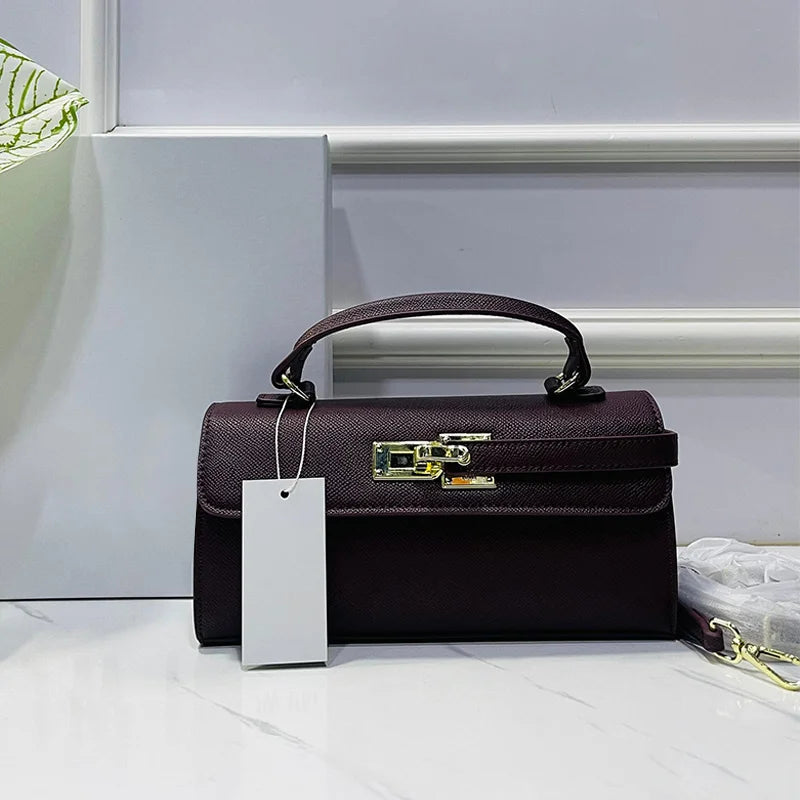 Luxury Brand Women Lock Bag Popular Retro Fashion Shoulder Bag Simple Versatile Crossbody Bag High Quality Square Bag Handbag