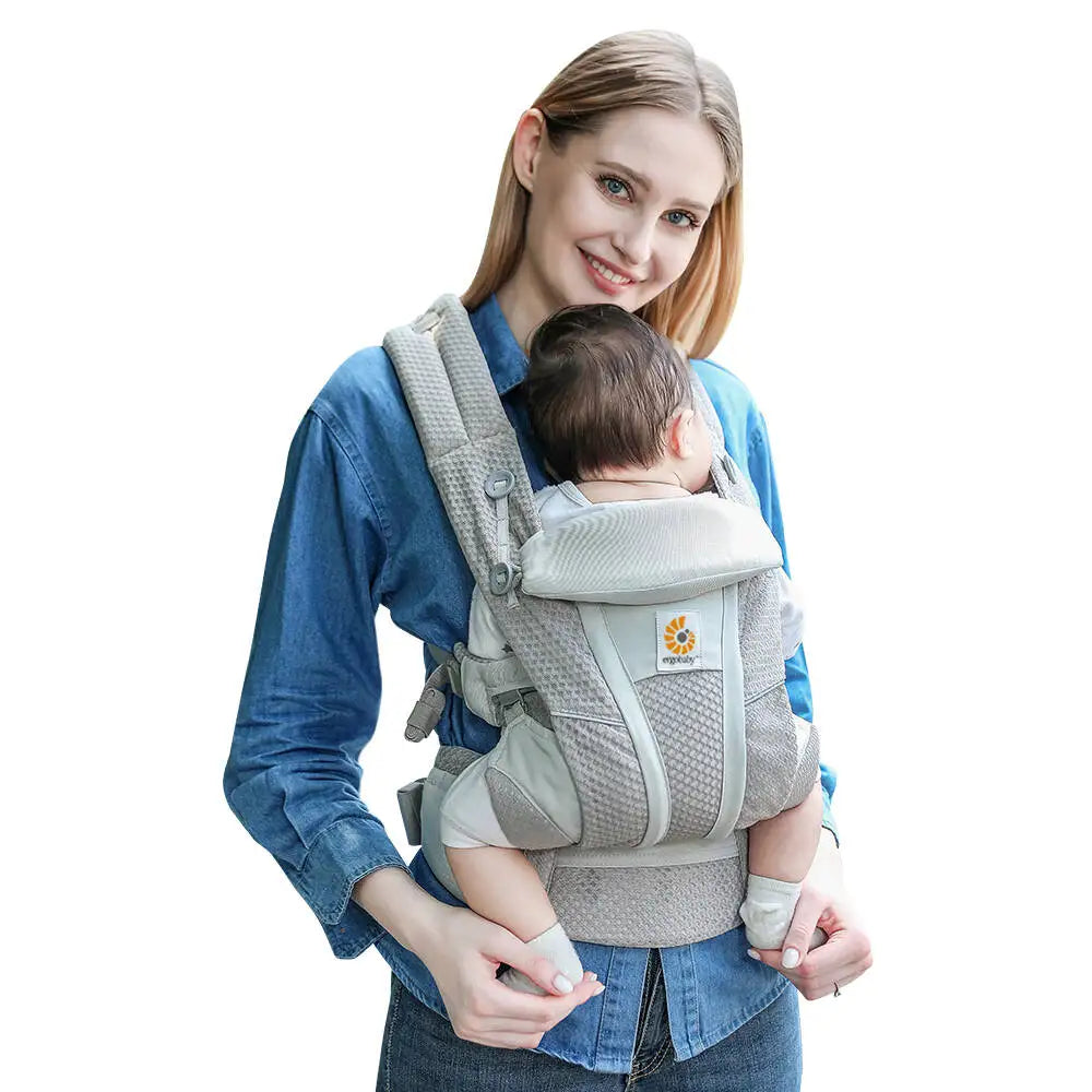 Ergobaby All Carry Positions Breathable mesh baby carrier, enhancing lumbar support and airflow (7-45 pounds)