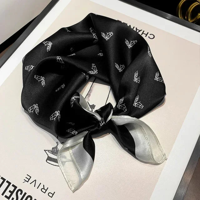 Scarf 100% Silk Bandana Women Square Scarves Wrap Kerchief Mulberry Spring Fashion Luxury High Quality Headband Hijab Shawls