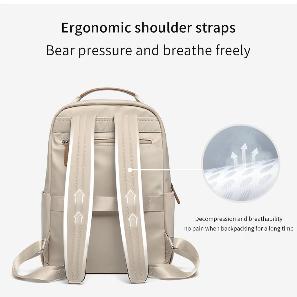 LEFF Women Backpack High Quality Large Capacity Laptop Backpacks Trendy Female Commuting Backpack Waterproof Outdoor Travel Bags