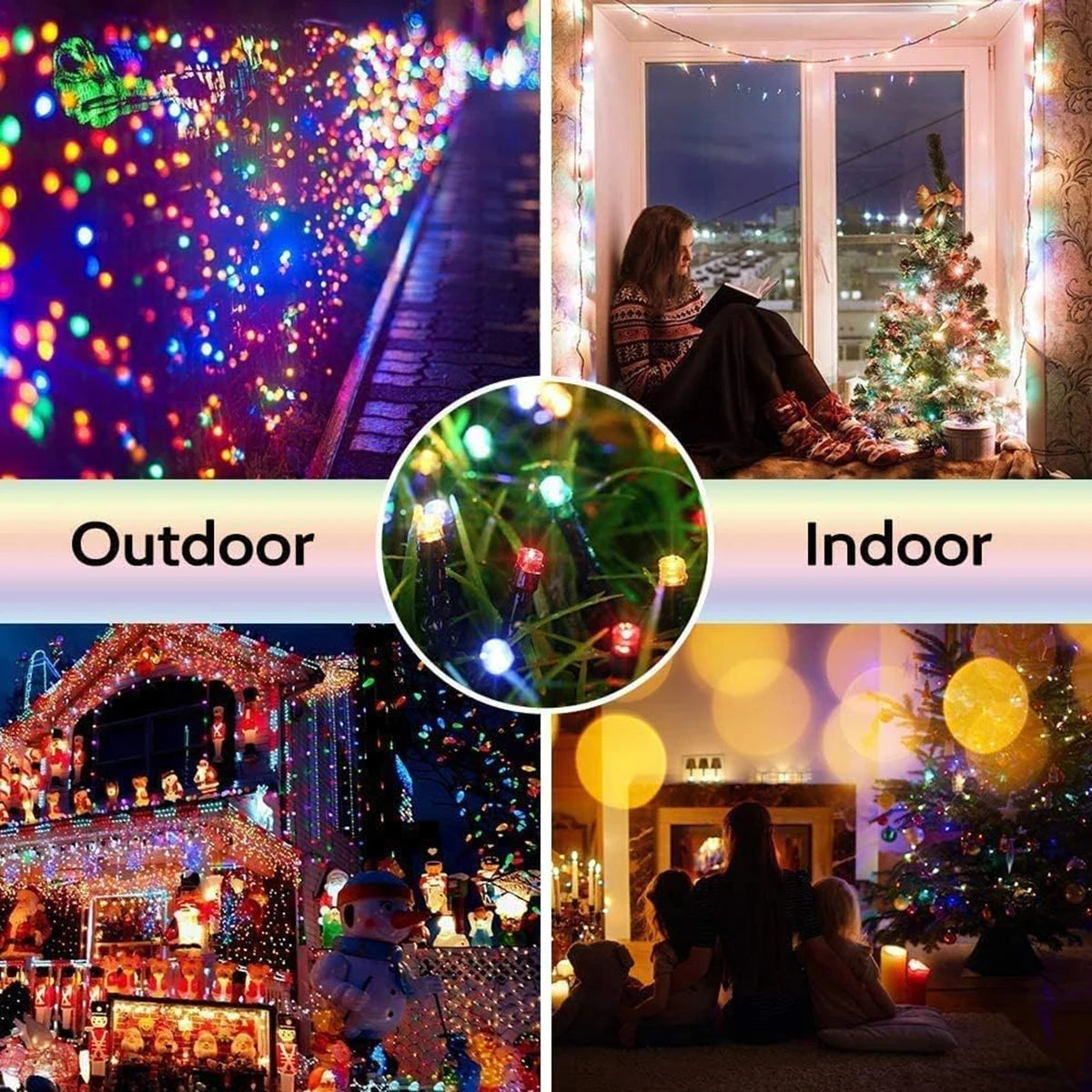 100M 100-800LEDs Outdoor LED Fairy String Lights Christmas Lights For Garland Wedding Party Holiday Garden Lamps Holiday Decor