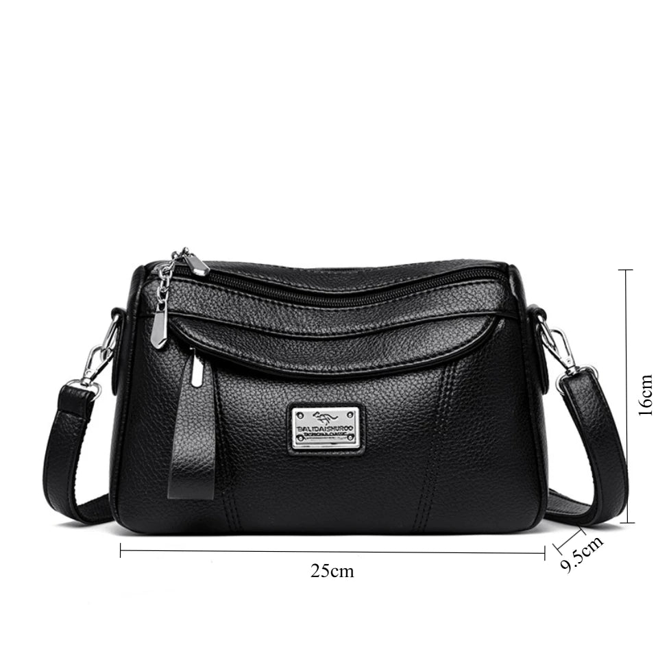 Designer Top Quality Soft Pu Leather Shoulder Bags for Women Luxury Women Bags Messenger Crossbody Sac Female Purses Handbags