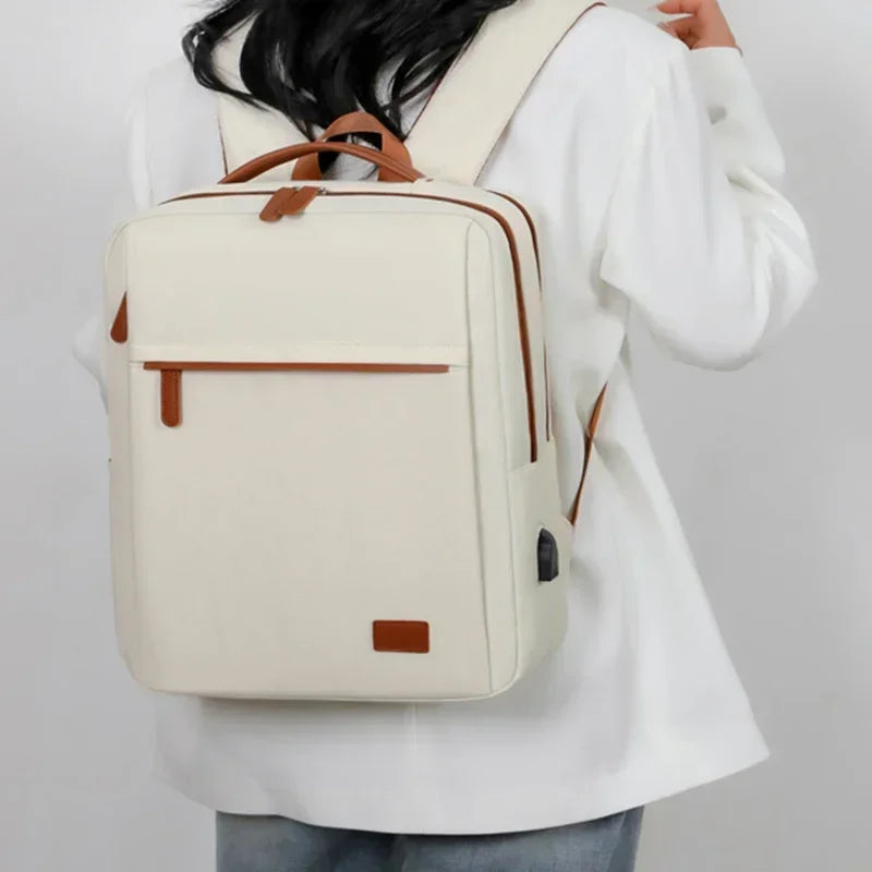 Women's Large Capacity Travel Backpack Business Laptop Bag with USB Charging Port School Backpack for Teacher Laptop Compartment