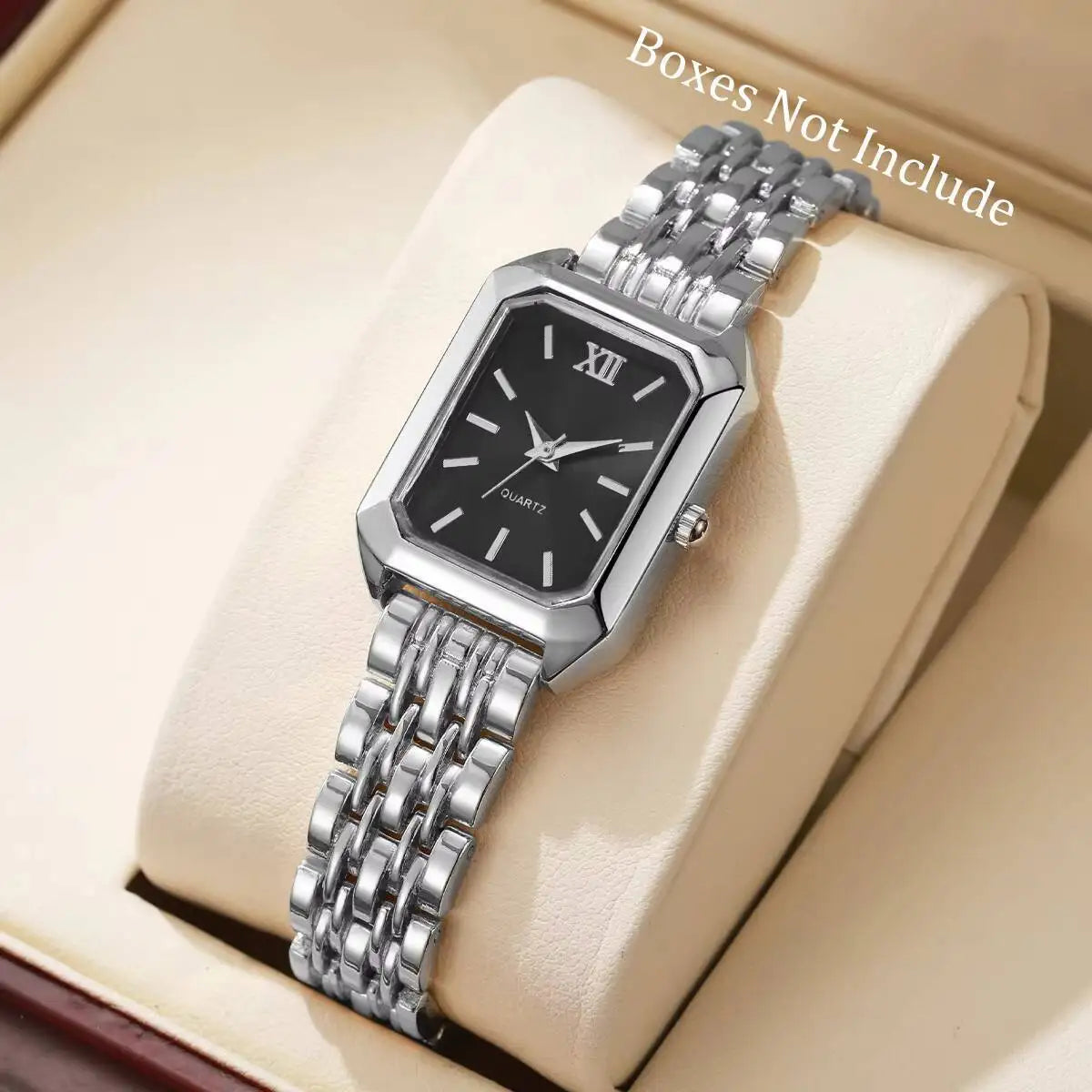 Elegant Rectangle Women Watches Fashion Analog Quartz Wristwatches Reloj Mujer Girls Clock Gift（Without Box）