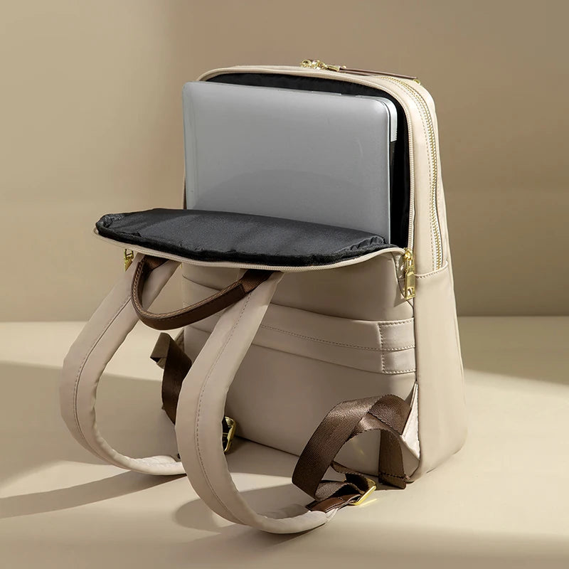 14" Laptop Knapsack Women Backpacks for Business Travel Lightweight Portable Bag Waterproof Oxford Cloth Functional Computer Bag