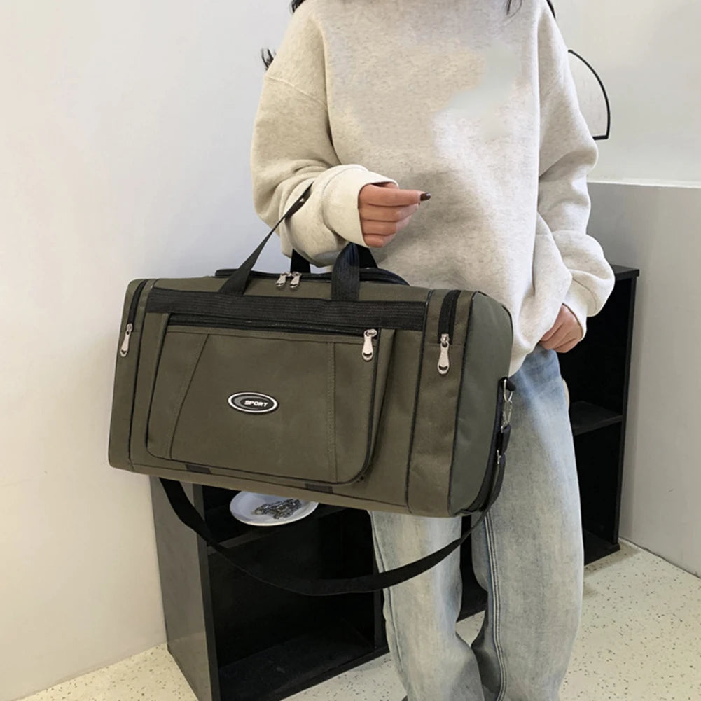 Oxford Big Travel Bag Large Capacity Weekend Duffle Bag Waterproof Portable Unisex Zipper Outdoors Business Duffle Bag