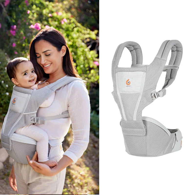Ergobaby All Carry Positions Breathable mesh baby carrier, enhancing lumbar support and airflow (7-45 pounds)
